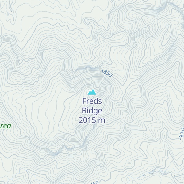 Map of Freds Ridge