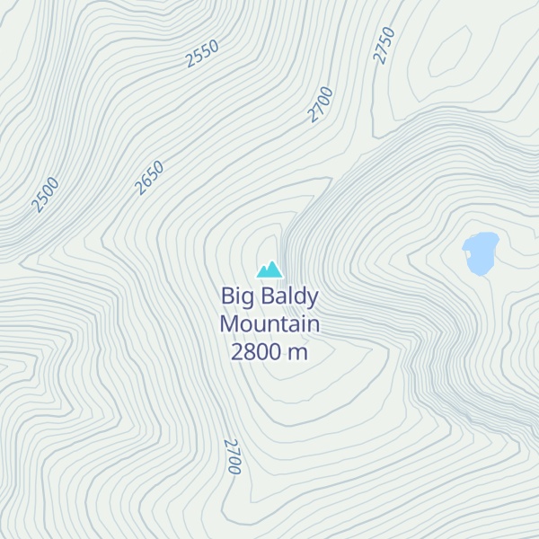 Map of Big Baldy Mountain