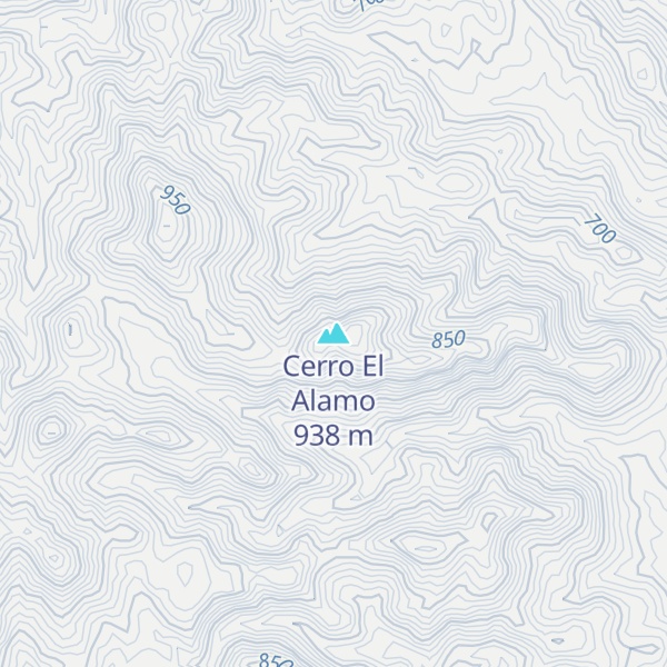 Map of Cerro El Alamo