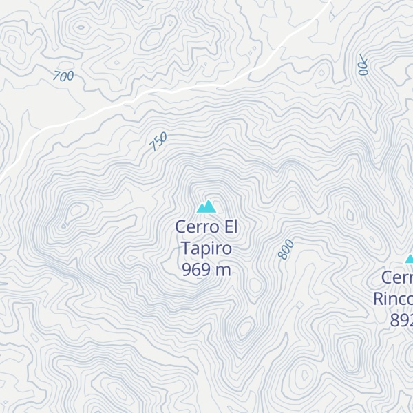 Map of Cerro El Tapiro