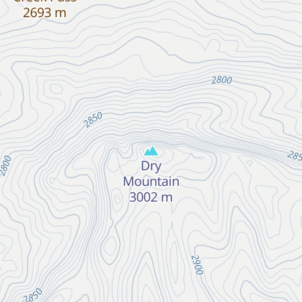 Map of Dry Mountain