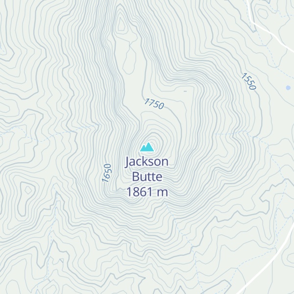 Map of Jackson Butte