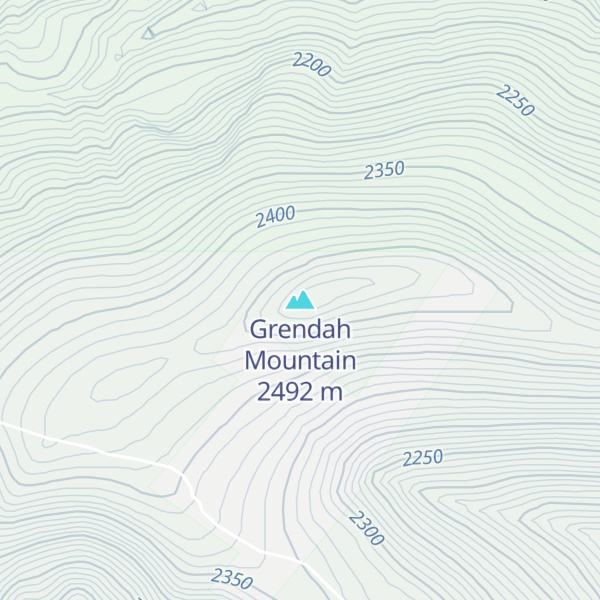 Map of Grendah Mountain