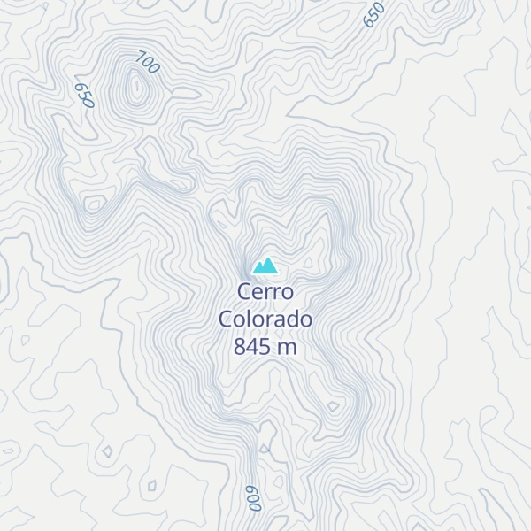 Map of Cerro Colorado