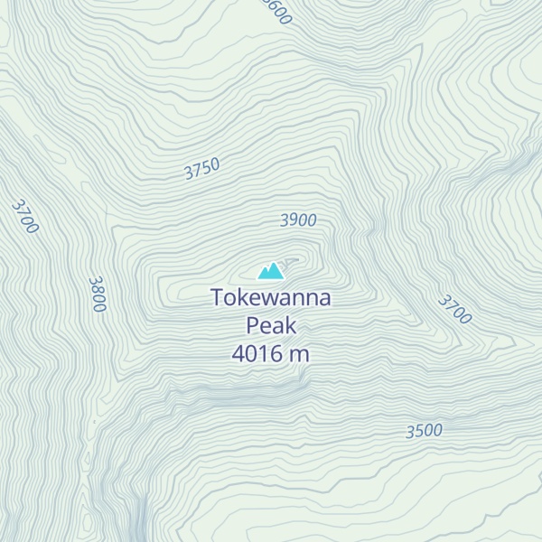 Map of Tokewanna Peak