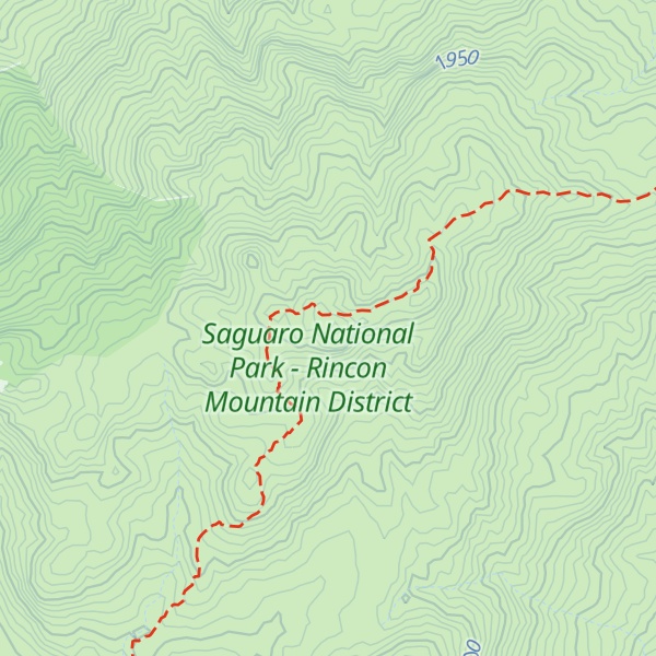 Map of Tanque Verde Peak