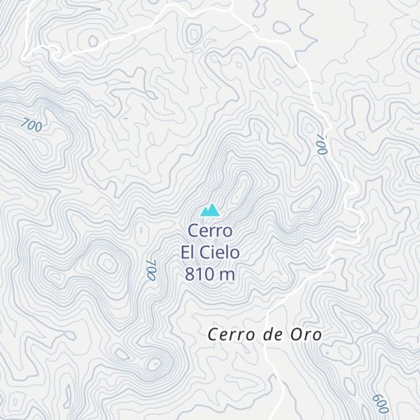 Map of Cerro El Cielo