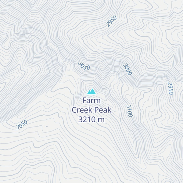 Map of Farm Creek Peak