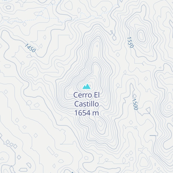 Map of Cerro El Castillo