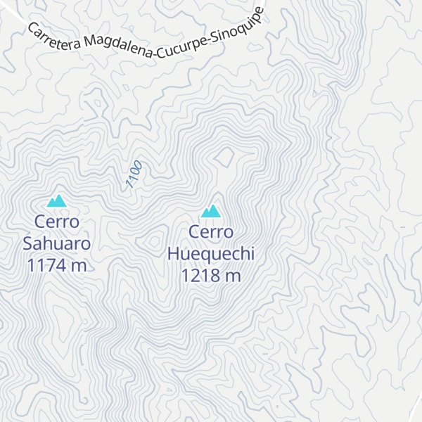 Map of Cerro Huequechi
