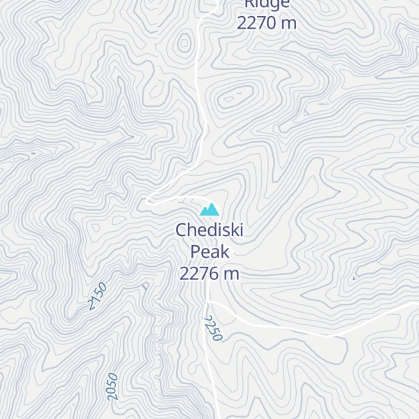 Map of Chediski Peak