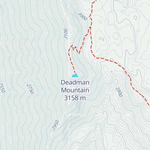 Map of Deadman Mountain