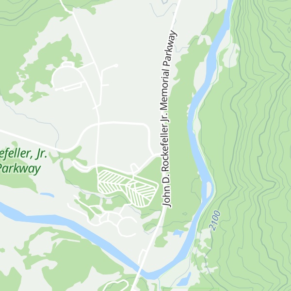 Map of John D. Rockefeller, Jr. Memorial Parkway Visitor Center