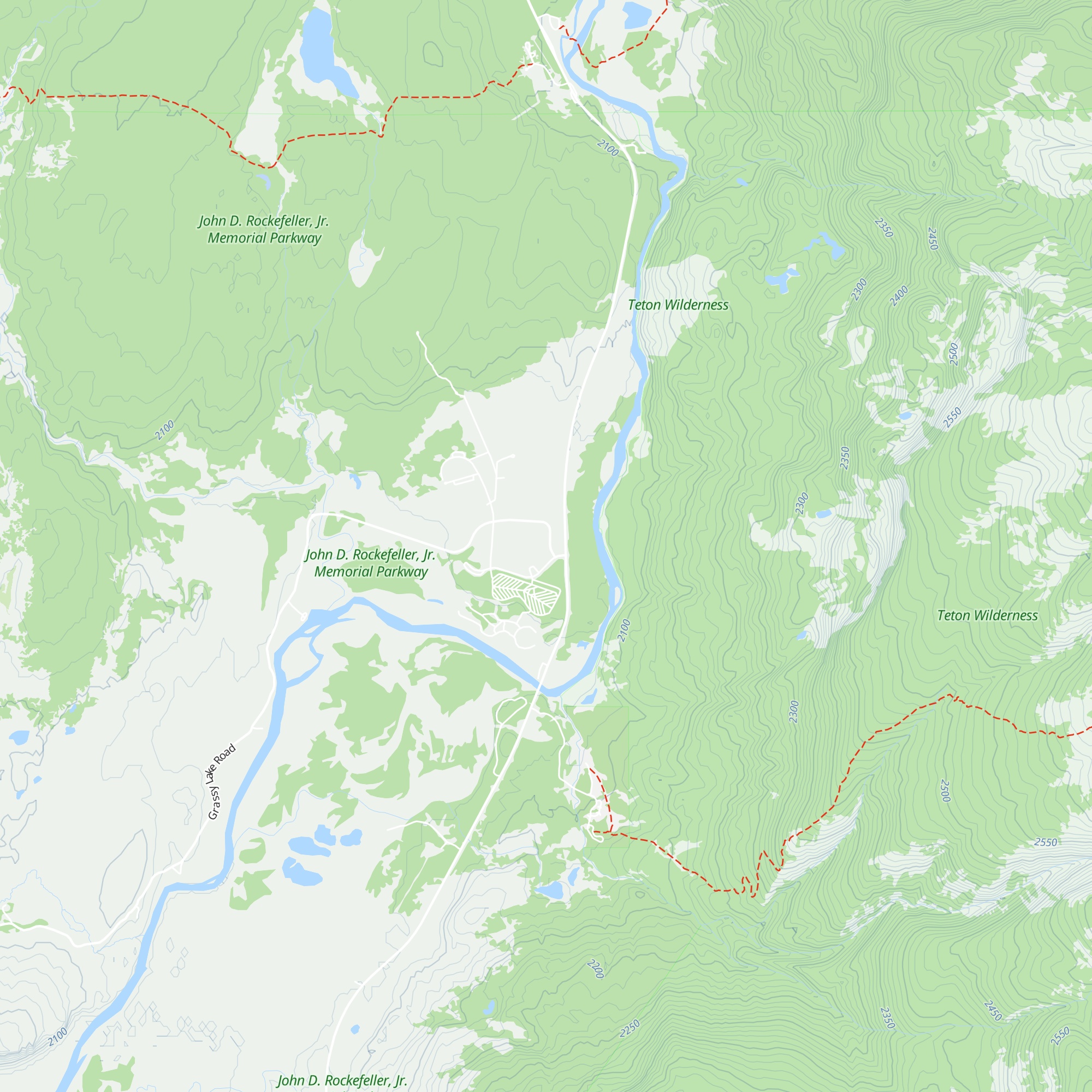 John D. Rockefeller, Jr. Memorial Parkway Visitor Center map