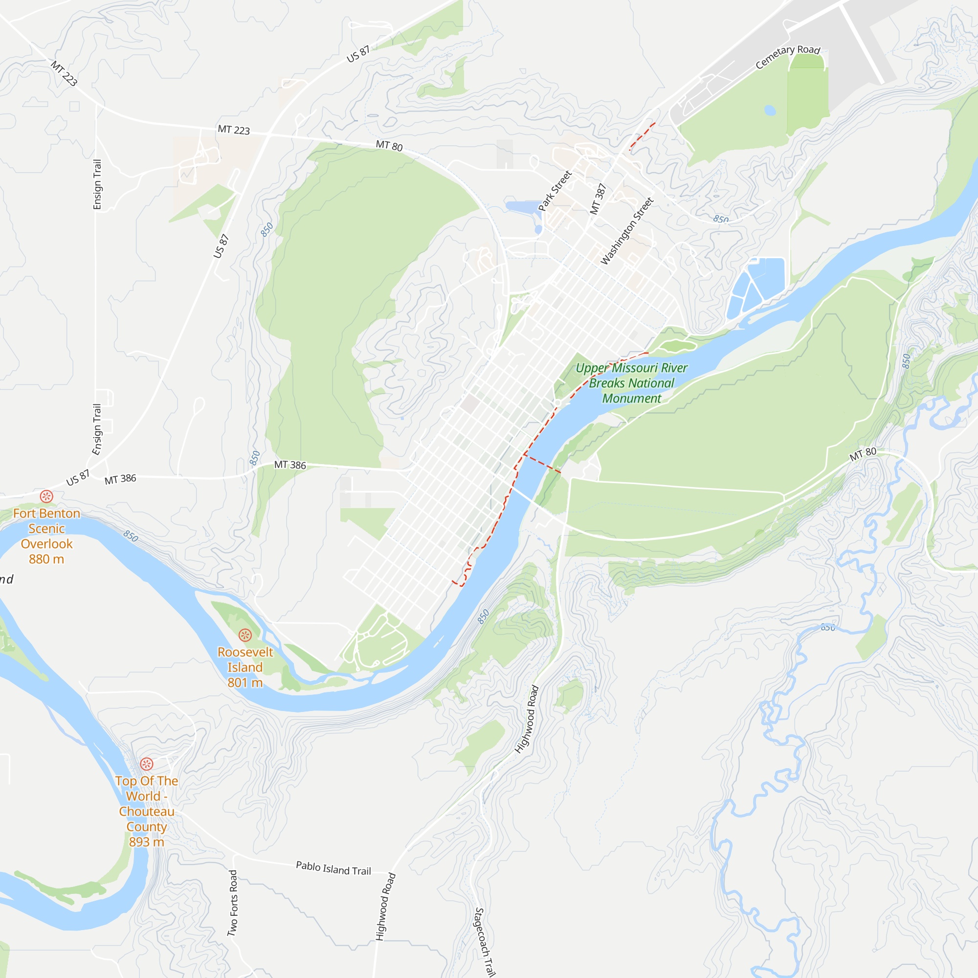Destination Fort Benton map