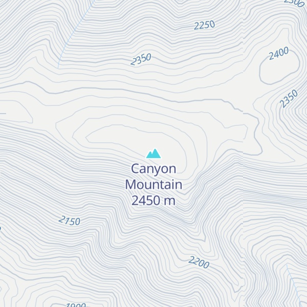 Map of Canyon Mountain