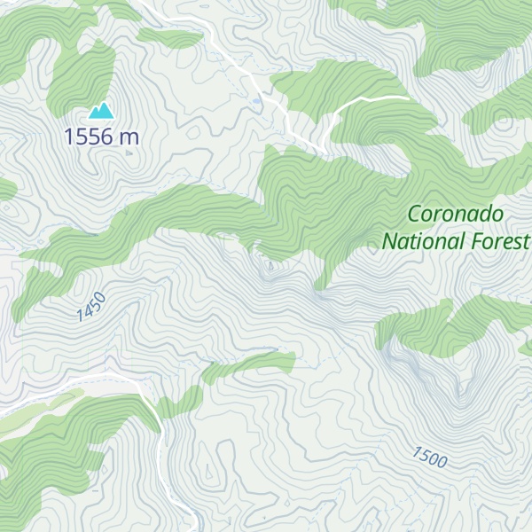 Map of North Saddle Mountain