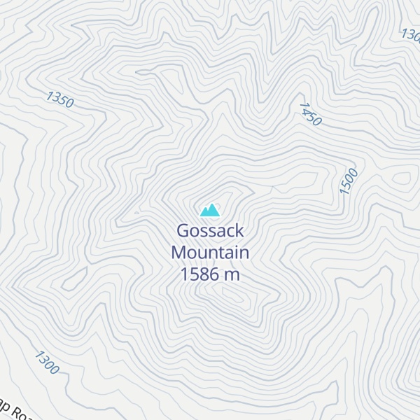 Map of Gossack Mountain