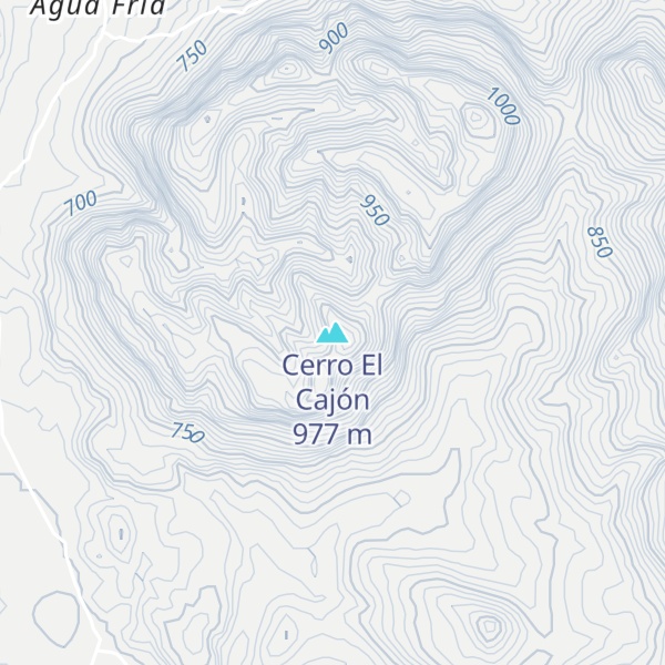 Map of Cerro El Cajón