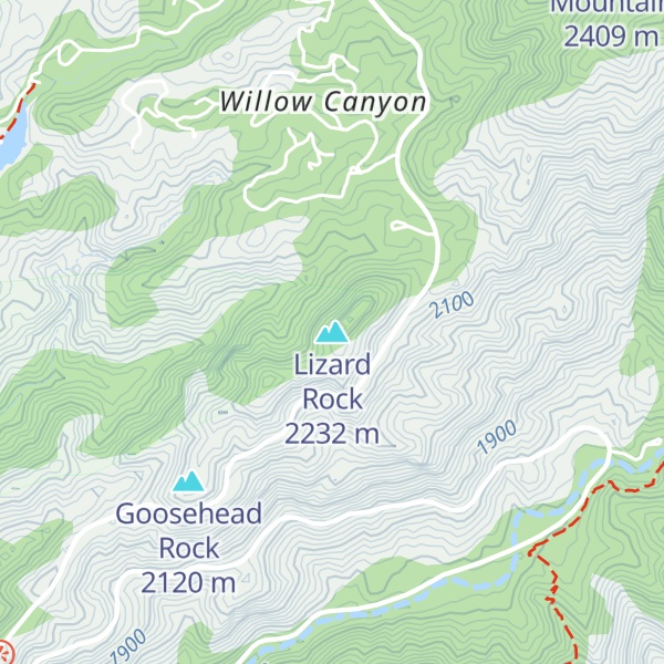 Map of Lizard Rock