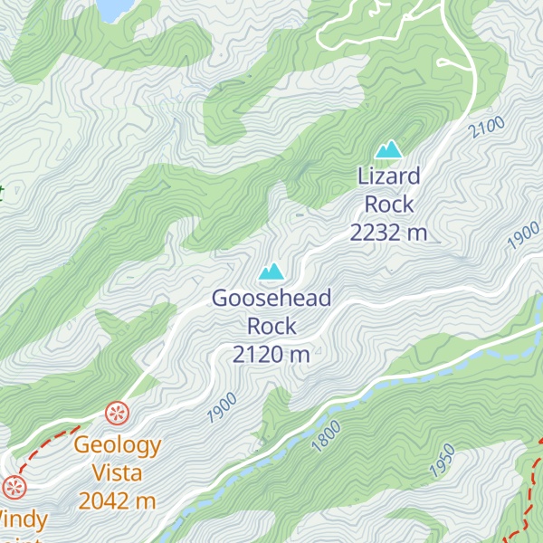 Map of Goosehead Rock