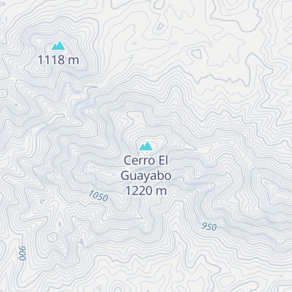 Map of Cerro El Guayabo