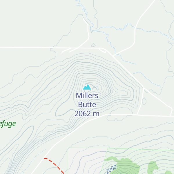 Map of Millers Butte