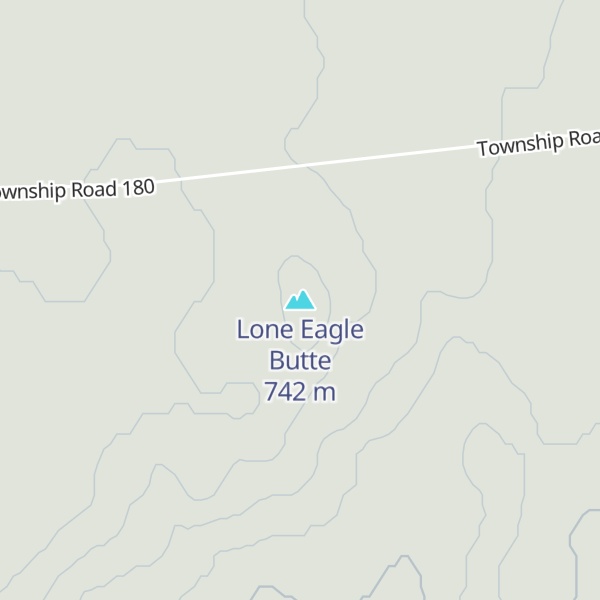 Map of Lone Eagle Butte