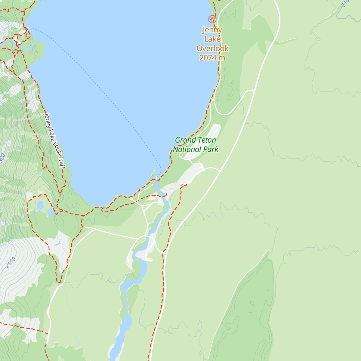 Jenny Lake Visitor Center map