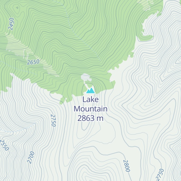 Map of Lake Mountain