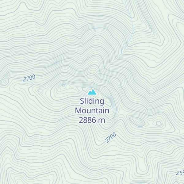 Map of Sliding Mountain