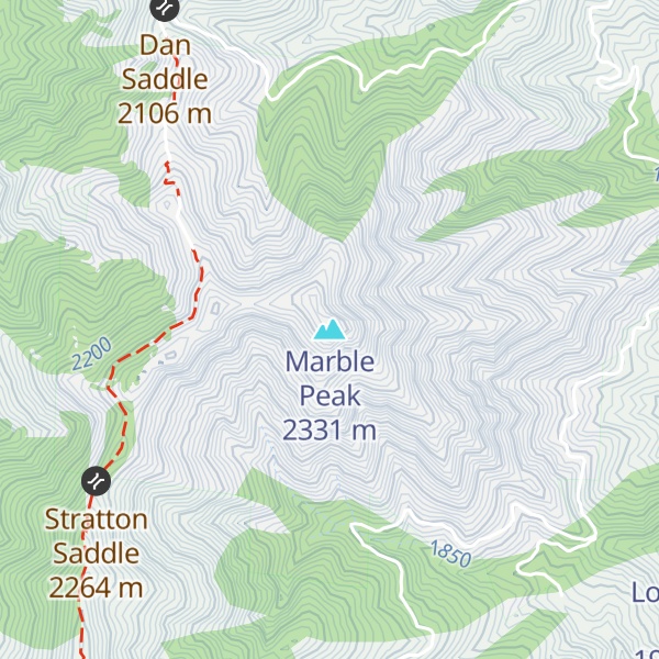 Map of Marble Peak