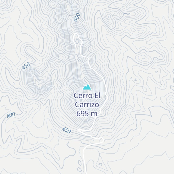 Map of Cerro El Carrizo