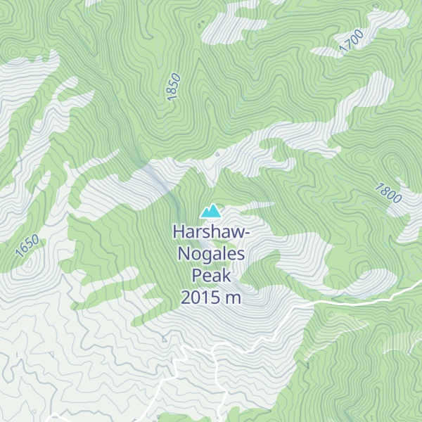 Map of Harshaw-Nogales Peak
