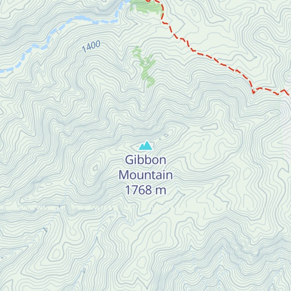 Map of Gibbon Mountain