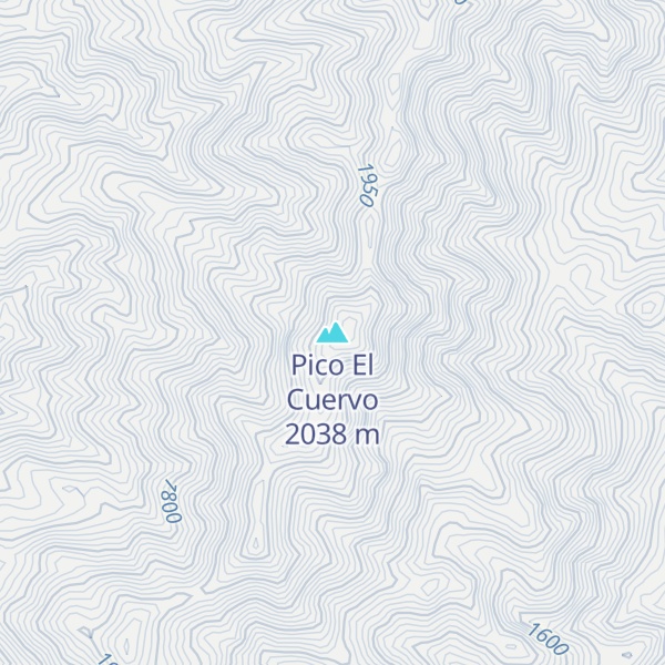Map of Pico El Cuervo