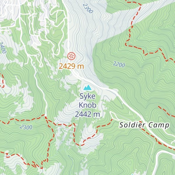 Map of Syke Knob