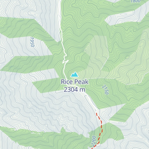 Map of Rice Peak