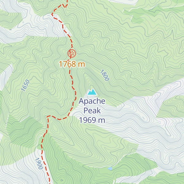 Map of Apache Peak