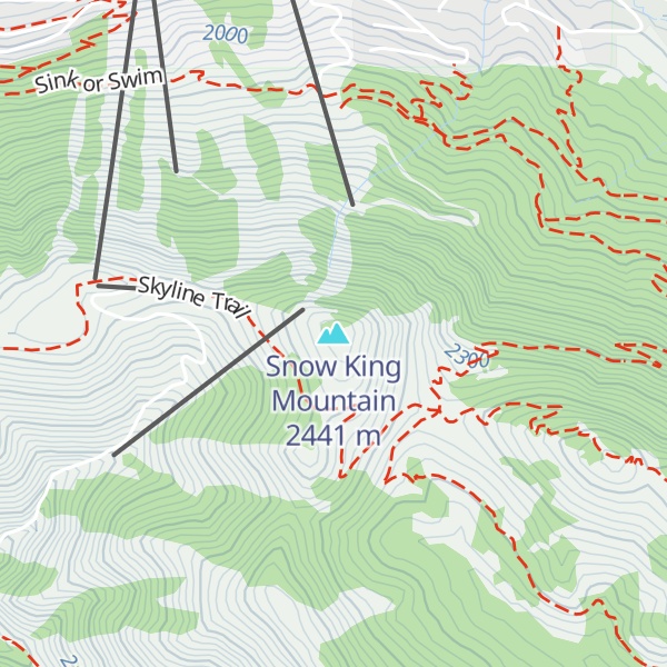Map of Snow King Mountain