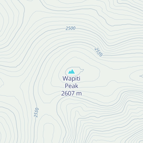 Map of Wapiti Peak