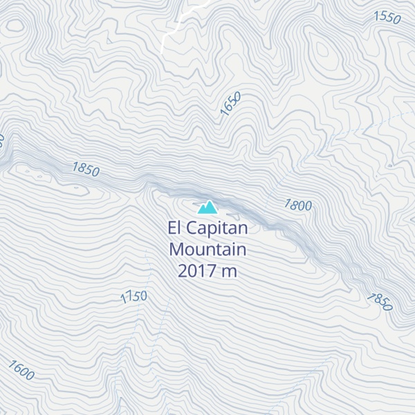 Map of El Capitan Mountain