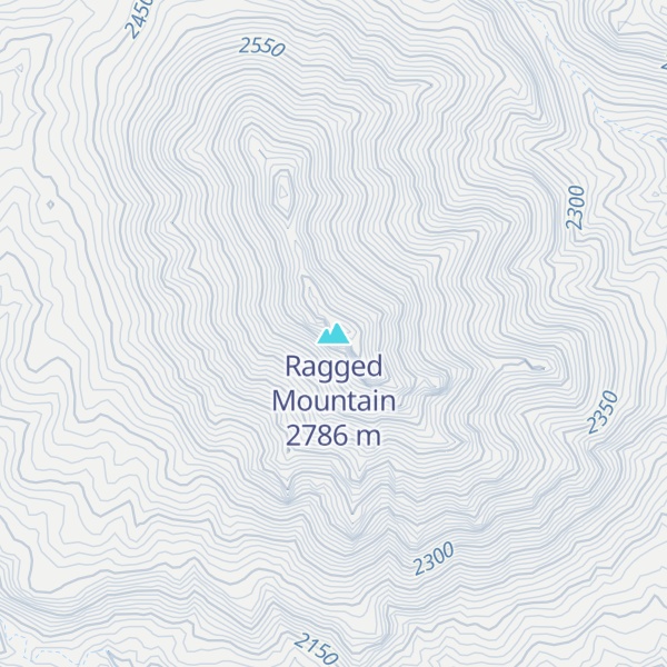 Map of Ragged Mountain