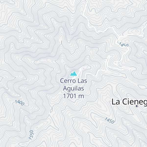 Map of Cerro Las Aguilas