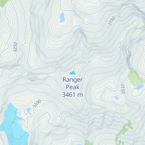 Map of Ranger Peak