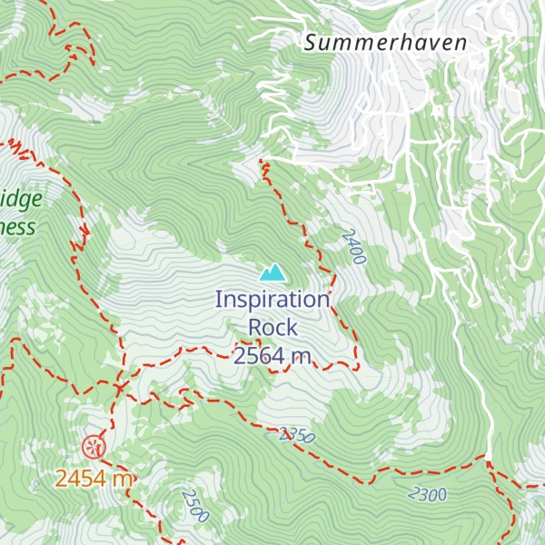 Map of Inspiration Rock