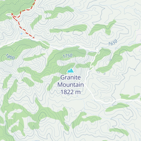 Map of Granite Mountain