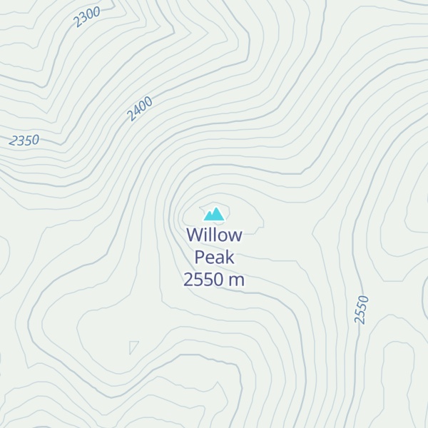 Map of Willow Peak