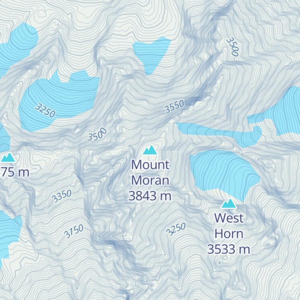 Map of Mount Moran