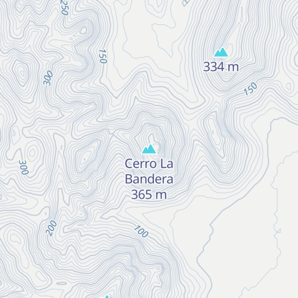 Map of Cerro La Bandera